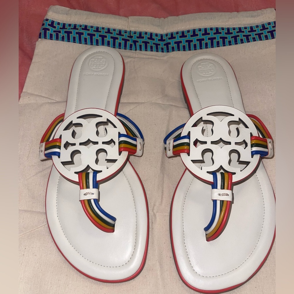 Tory Burch Mignon Rainbow Multi Color Miller Sa 9